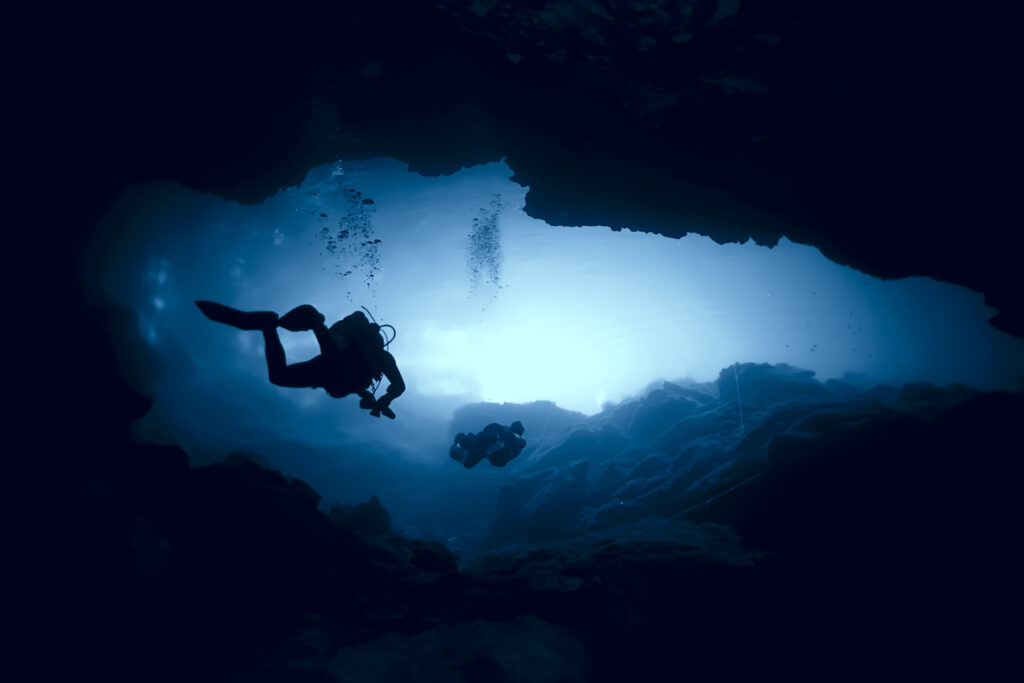 avid scuba divers